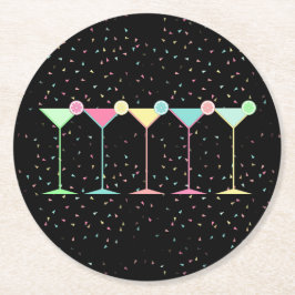 Porta-copo De Papel Redondo Cocktail Martini