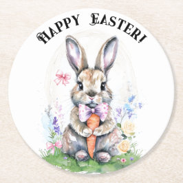 Porta-copo De Papel Redondo Coelhinho De Coelho Da Páscoa Cura Vintage