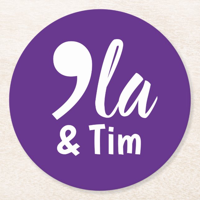 Porta-copo De Papel Redondo Comma Kamala e Tim 2024 (Frente)