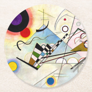 Porta-copo De Papel Redondo Composição 8 de Kandinsky