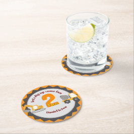 Porta-copo De Papel Redondo Construction Dump Truck