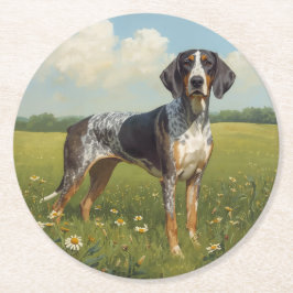 Porta-copo De Papel Redondo Coonhound Bluetick