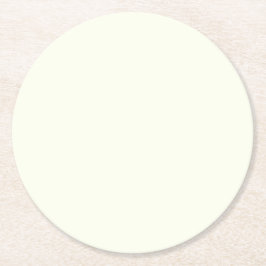 Porta-copo De Papel Redondo Cor Sólida do Marfim