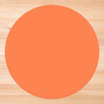 Porta-copo De Papel Redondo Cor Sólida Laranja Queimada<br><div class="desc">Cor Sólida Laranja Queimada</div>