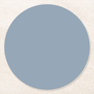 Porta-copo De Papel Redondo Cor Sólido Azul Dusty