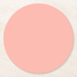 Porta-copo De Papel Redondo Coral Pastel Sólido Recifes | Clássico | Elegante