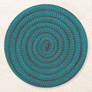 Porta-copo De Papel Redondo Corda Azul Encerrada