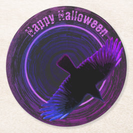 Porta-copo De Papel Redondo Coroa Preta e Roxa