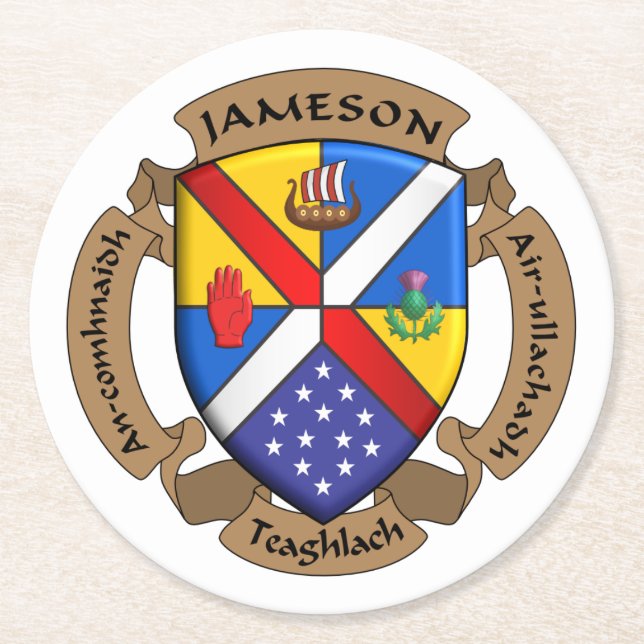 Porta-copo De Papel Redondo Coster Round JamFam- 4 (Frente)