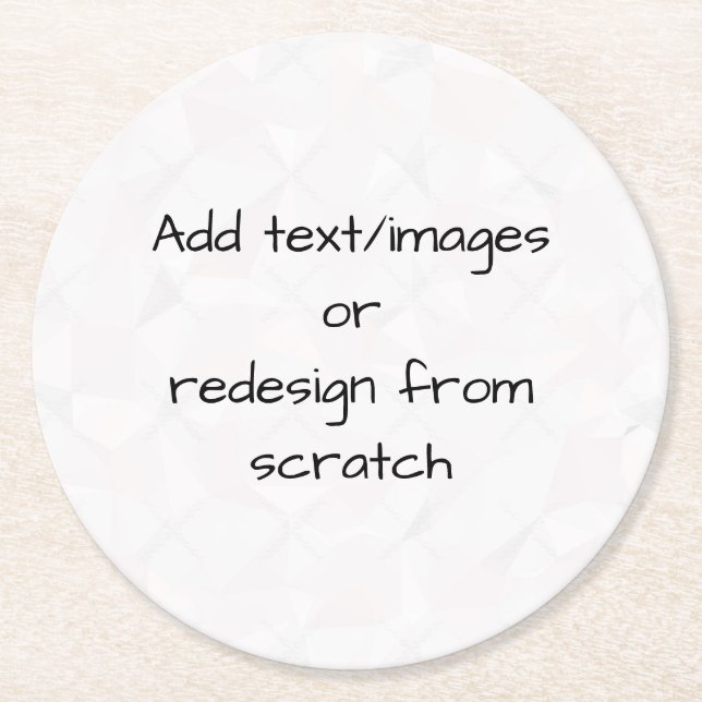 Porta-copo De Papel Redondo Crie o seu personalizado (Frente)