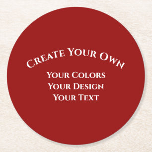 Porta-copo De Papel Redondo Crie seu