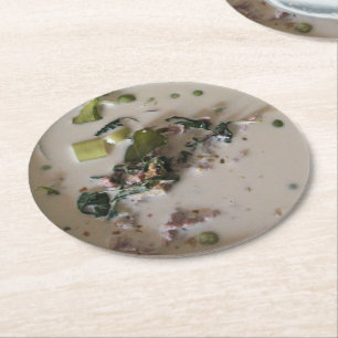 Porta-copo De Papel Redondo Curry Verde Tailandês [แกงเขียวหวาน] ... Comida As
