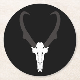 Porta-copo De Papel Redondo Customizable Pronghorn Skull
