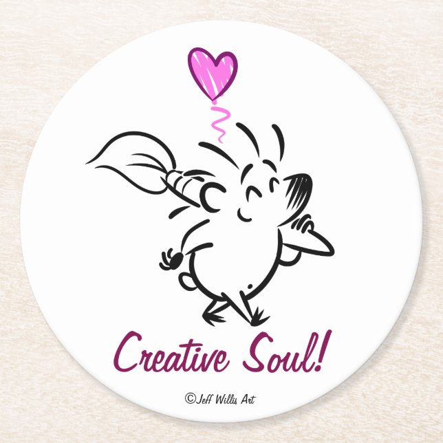 PORTA-COPO DE PAPEL REDONDO DAB: ARTISTA HEDGEHOG (Frente)