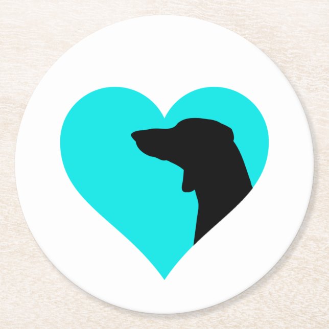 Porta-copo De Papel Redondo Dachshund (Frente)