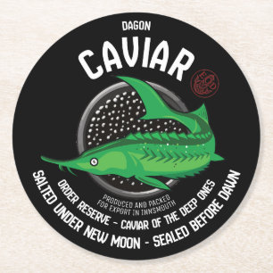 Porta-copo De Papel Redondo Dagon Caviar - Luxo abissal da boca