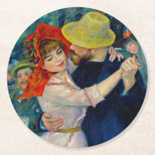 Porta-copo De Papel Redondo Dança em Boudonal Pierre Renoir
