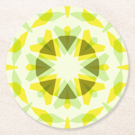 Porta-copo De Papel Redondo Decoração de Dopamina, Estrela Verde Amarela, Kits