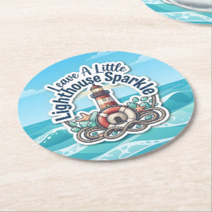 Porta-copo De Papel Redondo Deixe Um Pequeno Brilho De Farol