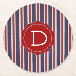 Porta-copo De Papel Redondo Design All-American Patriotic Striped