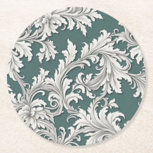 Porta-copo De Papel Redondo Design Aqua Preto e Branco com amortecedor de Port