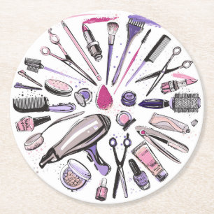 Porta-copo De Papel Redondo Design do círculo da composição