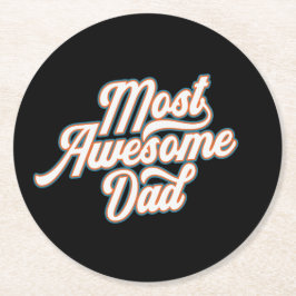 Porta-copo De Papel Redondo Dia de os pais mais incrível | PORTA COPOS