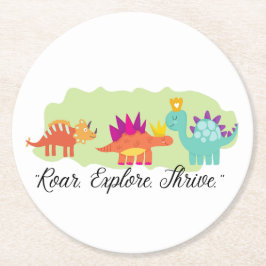 Porta-copo De Papel Redondo Dinossauro