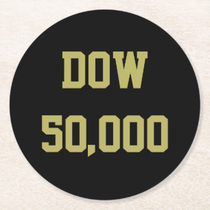 Porta-copo De Papel Redondo Dow 50.000 Celebração do mercado de ações