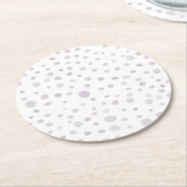 Porta-copo De Papel Redondo Dust Confetti Watercolor Dots Porta copos de papel