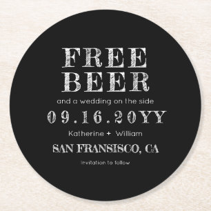 Porta-copo De Papel Redondo Economias livres da cerveja do quadro feito sob