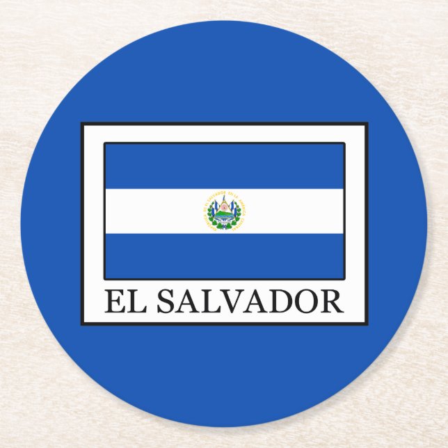 Porta-copo De Papel Redondo El Salvador (Frente)