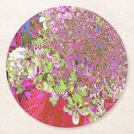 Porta-copo De Papel Redondo Elegante Chartreuse - Hidrópias Verde, Rosa e Azul