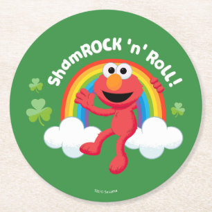 Porta-copo De Papel Redondo Elmo Shamrock 'n' Roll Rainbow