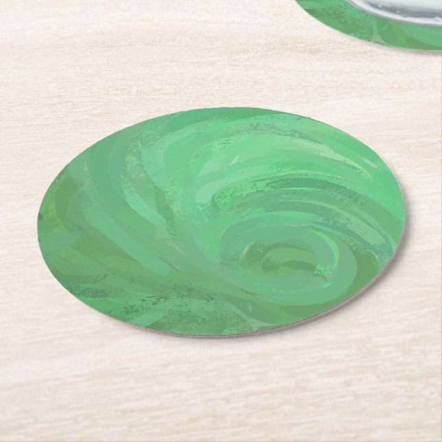 Porta-copo De Papel Redondo Emerald Cream (Angulado)