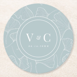 Porta-copo De Papel Redondo Encantando a Porta copos de papel de casamento Gin