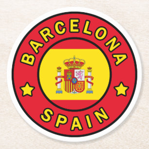 Porta-copo De Papel Redondo Espanha de Barcelona