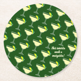 Porta-copo De Papel Redondo Este señorita precisa um margarita