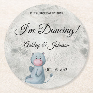 Porta-copo De Papel Redondo Estilo Cujo Hippo Kawaii Estilo Animal