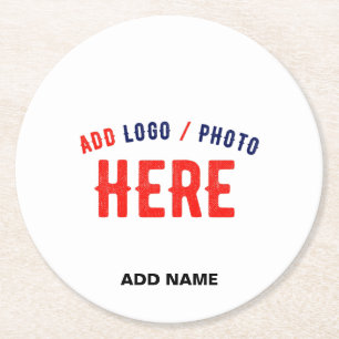 PORTA-COPO DE PAPEL REDONDO ESTILOSO BRANCO PERSONALIZÁVEL MODERNO VERIFICADO
