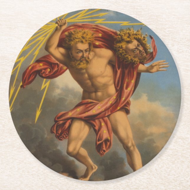 Porta-copo De Papel Redondo Etiqueta do cigarro, 1868. (Frente)