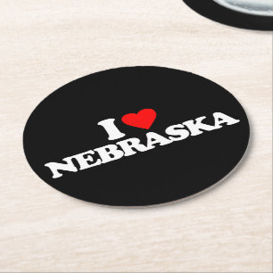 PORTA-COPO DE PAPEL REDONDO EU AMO NEBRASKA