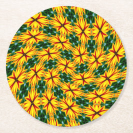 Porta-copo De Papel Redondo Eu Gosto De Flores Únicas