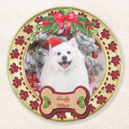 Porta-copo De Papel Redondo Eu Te Dava Um Feliz Presente De Cachorro Personali