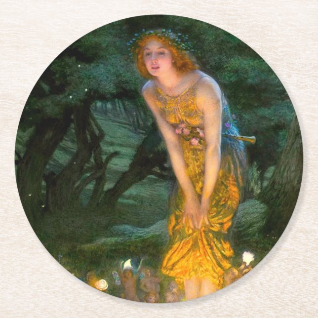 Porta-copo De Papel Redondo Eve Edward Robert Hughes (Frente)