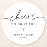 Porta-copo De Papel Redondo EVERLEIGH Minimalista Parabéns pelos 30 Anos<br><div class="desc">Coleção Everleigh - uma coleção impressionante e minimalista que apresenta uma fonte de caligrafia moderna que é ao mesmo tempo elegante e sofisticada. Esta coleção oferece um design atemporal e elegante que é perfeito para qualquer evento, desde casamentos até festas de bebê e tudo mais. Abrace a elegância e sofisticação...</div>