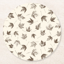 Fall Maple Folhas no creme - padrão sem falhas.