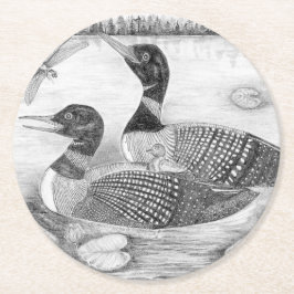 Porta-copo De Papel Redondo Família Loon