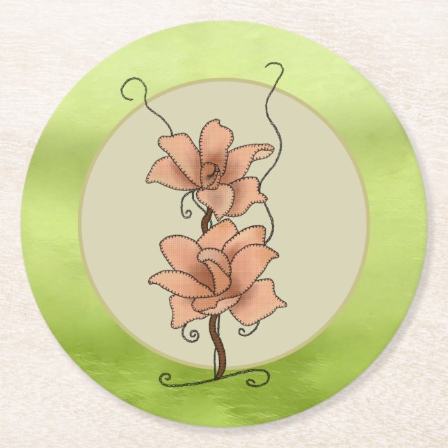 Porta-copo De Papel Redondo Fantasyblume  runder pappuntersetzer (Frente)