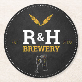 Porta-copo De Papel Redondo Favor da Porta copos da cerveja de Chá de casament